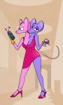  anthro beverage breasts cleavage clothed clothing dress duo female footwear high_heels mammal mouse murid murine rodent shoes theyton 