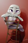  absurd_res anthro breasts chair convenient_censorship disney female furniture hi_res judy_hopps looking_at_viewer nude shadow solo zigrock001 zootopia 