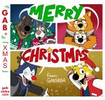  akita anthro arm_over_shoulder bau_husky blue_eyes canid canine canis chow_chow christmas christmas_clothing christmas_headwear christmas_sweater christmas_topwear clothing comic dialogue domestic_dog english_text gab_shiba gabshiba group hat headgear headwear herding_dog holidays hug hugging_from_behind husky looking_at_viewer male mammal nordic_sled_dog open_mouth open_smile pastoral_dog pit_bull red_nose reindeer_antlers reindeer_costume ruff_bull santa_hat shiba_inu smile speech_bubble spitz sweater talking_to_viewer text topwear voff_akita wang_chow welsh_corgi 