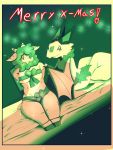  3:4 bound breasts butt chiropteran christmas digital_media_(artwork) duo female female/female feral flaaffy goopyarts hi_res holidays looking_at_viewer mammal nintendo noibat nude pok&eacute;mon pok&eacute;mon_(species) simple_background smile thick_thighs video_games wings 