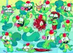  anthro asphyxiation body_horror brain candy death dessert foaming_at_mouth food gore grotesque_death guts happy_tree_friends male mammal nutty_(htf) organs rodent sciurid solo toony vdru7 