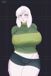  &lt;3 &lt;3_eyes asriel_dreemurr big_breasts blush bovid breasts caprine crossgender female fur goat hi_res mammal nipple_outline scrambles-sama undertale video_games white_body white_fur 