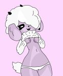  anthro bovid breasts camel_toe caprine clothed clothing female hair hair_over_eye hand_on_breast happy_tree_friends hi_res horn kakhmiff lammy_(htf) mammal one_eye_obstructed open_mouth open_smile pacherry panties purple_background purple_body raised_clothing raised_shirt raised_topwear scut_tail sheep shirt simple_background smile solo sweater thigh_gap topwear underwear white_hair 