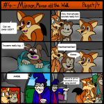  abner_(chucklewood_critters) age_regression anthro brandonbradinski buttons_(chucklewood_critters) canid canine chucklewood_critters comic fox george_(chucklewood_critters) group hi_res magic magic_mirror male male/male mammal rusty_(chucklewood_critters) ursid 