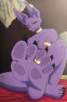  2020 5_toes anthro barefoot beerus black_claws claws digit_ring domestic_cat dragon_ball dragon_ball_super feet felid feline felis foot_focus footninja15_(artist) hairless hairless_cat hi_res humanoid_feet inside jewelry looking_at_viewer male mammal nude purple_body ring sitting soles solo sphynx_(cat) toe_ring toes yellow_sclera 