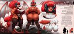  abs animal_genitalia anthro balls big_balls big_breasts big_butt big_penis breasts butt cleavage clothed clothing dragon erection fully_sheathed genitals gynomorph herm hi_res horn huge_balls huge_breasts huge_butt huge_penis intersex model_sheet muscular muscular_anthro muscular_gynomorph muscular_intersex penis picturd pussy sheath solo speech_bubble text thick_thighs wide_hips 