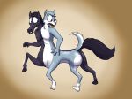  canid canine canis conjoined duo equid equine horse mammal taur theyton wolf 