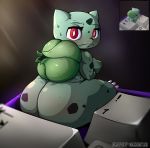  anthro big_breasts blush breasts bulbasaur butt elemental_creature female flora_fauna green_body hi_res looking_at_viewer mammal nintendo nipples not_furry nude plant pok&eacute;mon pok&eacute;mon_(species) red_eyes simple_background solo superbinario video_games 