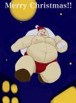  2020 anthro belly christmas christmas_clothing christmas_headwear clothing hat headgear headwear hi_res holidays humanoid_hands kemono male mammal moobs navel night nipples outside overweight overweight_anthro overweight_male santa_claus santa_hat solo ursid yuuh1212 