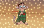  aunt_bethany bell blue_eyes brown_body brown_fur christmas_lights clothing domestic_cat eye_bags felid feline felis female fur jewelry kerchief mammal national_lampoon&#039;s_christmas_vacation necklace old sweater thedawnmist topwear 