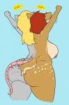  anthro breasts butt cervid conjoined duo female hair hi_res mammal mouse murid murine rodent skewedl0gic 