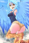 ass monster_girl monster_musume_no_iru_nichijou papi rainbowscreen wings 
