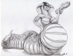  2017 apode belly beuwens-folder big_belly breasts draconcopode female greyscale gun headgear legless monochrome naga non-mammal_breasts pregnant ranged_weapon reptile scalie serpentine snake solo tongue tongue_out traditional_media_(artwork) video_games viper_(x-com) weapon x-com x-com_2 