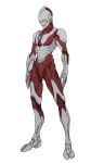  1boy 3ok abs absurdres collarbone highres male_focus muscular simple_background sketch solo standing ultra_series ultraman ultraman_(1st_series) white_background yellow_eyes 