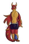  2:3 anonymous_artist anthro blaze_dragon clothing dragon hi_res male solo underwear 