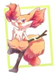  3:4 3_fingers 3_toes ambiguous_gender anthro black_body black_fur braixen chest_tuft cute_fangs digital_media_(artwork) ear_tuft fingers fur holding_object kompeito looking_at_viewer multicolored_body multicolored_fur nintendo pok&eacute;mon pok&eacute;mon_(species) shaded solo stick toes tuft video_games white_body white_fur yellow_body yellow_fur 