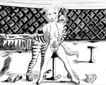  anthro beastars bodily_fluids bsan94 canid canine felid feline female female/female fingers fox fur genital_fluids genitals hi_res mammal monochrome pantherine pussy pussy_juice striped_body striped_fur stripes tiger 