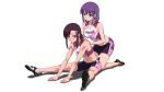  bike_shorts gym_uniform iwa_kakeru!_-sport_climbing_girls- kasahara_konomi purple_hair shorts skintight tagme uehara_jun 