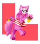  2020 anthro bomb bottomwear canid canine canis claws clothing digital_media_(artwork) explosives female hi_res mammal mask onomadek pink_body popee_the_performer shorts solo toffee-the-dingo wolf 