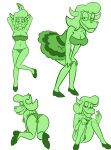  absurd_res background_character bottomwear bra breasts butt camel_toe clothing demon dragon female green_and_white hi_res horn monochrome panties pinky_and_the_brain pinup pinup_pose pose presenting skirt solo underwear warner_brothers yukacutiekoala 