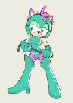  amy_rose anthro clothing dominatrix erect_nipples eulipotyphlan female fours_(artist) fur hedgehog hi_res mammal nipples pink_body pink_fur riding_crop rubber solo sonic_the_hedgehog_(series) tight_clothing whip 