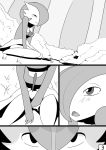  2013 ambiguous_gender anthro being_watched blush breasts chest_spike comic eyes_closed eyes_in_darkness female gallade gardevoir grass greyscale hiding kneeling looking_at_another masturbation monochrome nintendo open_mouth outside plant pok&eacute;mon pok&eacute;mon_(species) solo_focus spikes spikes_(anatomy) vaginal vaginal_masturbation video_games yuu_h 