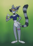  ambiguous_gender bottomless bracelet clothed clothing hi_res jewelry lemur mammal primate shirt strepsirrhine topwear trevor-fox 