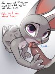  2020 anthro balls breasts disney english_text erection female fur genitals grey_body grey_fur humanoid_genitalia humanoid_penis judy_hopps lagomorph leporid licking mammal nude oral penile penis penis_lick purple_eyes rabbit sex simple_background siroc solo_focus text tongue tongue_out unseen_male white_background zootopia 