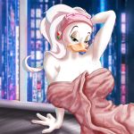  1:1 anatid anseriform anthro avian bird cyberpunk_2077 disney duck ducktales female hi_res sharkdark solo tales webby_vanderquack 