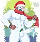  abs absurd_res balls bell big_muscles blue_nipples blush carrot christmas clothing elemental_creature elemental_humanoid erection fermrviper food genitals glans hat headgear headwear hi_res holding_object holidays humanoid humanoid_genitalia humanoid_penis icicle jingle_bell looking_at_viewer male mineral_fauna mineral_humanoid mistletoe mostly_nude muscular muscular_humanoid muscular_male navel nipples not_furry open_mouth pecs penis plant scarf signature smile snow snow_creature snow_humanoid snowman solo standing vegetable white_balls white_body white_penis 