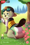  absurd_res animal_crossing anthro baltnwolf_(artist) beaver bodily_fluids butt c.j._(animal_crossing) chat clothed clothing diaper digital_media_(artwork) english_text eye_roll feces fur genital_fluids gesture hair hi_res kneeling male mammal messy_diaper nintendo relief relieved rodent sagging_diaper scat soiled_diaper soiling solo teeth text urine v_sign video_games wet_diaper wetting 