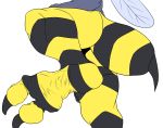  2020 2_toes 44vex absurd_res ambiguous_gender anthro barefoot beedrill black_claws bottomless butt claws clothed clothing faceless_character foot_focus grey_clothing grey_topwear hi_res insect_wings multicolored_body nintendo pok&eacute;mon pok&eacute;mon_(species) simple_background solo toes topwear two_tone_body two_tone_feet video_games white_background wings wrinkled_feet wrinkled_soles 