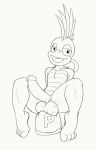  anthro balls big_balls big_penis bodily_fluids crouching fours_(artist) genitals girly hi_res koopa koopaling lemmy_koopa male mario_bros mohawk nintendo p-switch penis reptile scalie solo sweat sweaty_balls sweaty_genitalia turtle video_games 