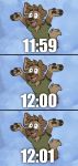  anthro canid canine canis clothing domestic_dog hi_res male mammal meme open_mouth reaction_image simple_background smile solo time tinydeerguy 