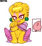  areola breasts clothing duo female footwear genitals hi_res high_heels humanoid kirby kirby_(series) lady_like makeup marthedog nintendo not_furry presenting presenting_pussy pussy shoes solo_focus video_games 