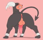  animal_genitalia animal_penis anus balls butt canine_penis erection feral genitals growling hi_res horn houndoom knot looking_at_viewer looking_back male mammal nintendo nude penis pok&eacute;mon pok&eacute;mon_(species) presenting presenting_hindquarters pururing simple_background solo video_games 
