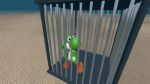  2019 air_bubbles anthro asphyxiation cage green_body male mario_bros nintendo solo superstarmario24 trapped underwater video_games water yoshi 