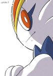  brown_eyes bunny cinderace close-up commentary_request creature crossed_arms enishi_(menkura-rin10) face gen_8_pokemon highres looking_at_viewer no_humans pokemon pokemon_(creature) simple_background smirk solo white_background 