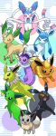  :d absurdres alternate_color black_eyes blue_eyes brown_eyes closed_mouth commentary_request creature eevee enishi_(menkura-rin10) espeon fang flareon gen_1_pokemon gen_2_pokemon gen_4_pokemon gen_6_pokemon glaceon highres jolteon leafeon looking_at_viewer no_humans open_mouth pokemon pokemon_(creature) purple_eyes shiny_pokemon simple_background smile striped striped_background sylveon umbreon vaporeon white_background yellow_eyes 