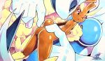  025aki anthro anthrofied bedroom_eyes big_breasts blush breasts brown_body brown_fur duo eyelashes featureless_breasts female female/female fur hi_res huge_breasts interspecies larger_female legendary_pok&eacute;mon long_neck looking_at_viewer looking_back lopunny lugia narrowed_eyes nintendo nude painting_(artwork) pink_eyes pok&eacute;mon pok&eacute;mon_(species) seductive size_difference slightly_chubby smaller_female traditional_media_(artwork) video_games watercolor_(artwork) 