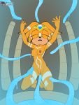  3:4 absurd_res anthro brown_nipples chaos_(sonic) circlet echidna female fours_(artist) fur hi_res imminent_sex mammal markings monotreme nipples orange_body orange_fur ritual solo sonic_adventure sonic_the_hedgehog_(series) tentacles tikal_the_echidna tribal tribal_markings 