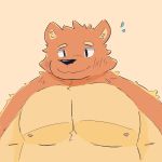  1:1 2020 anthro belly black_nose canid canine canis domestic_dog dontnoyouhowto hi_res kemono male mammal moobs nipples overweight overweight_anthro overweight_male simple_background solo 