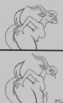  ambiguous_gender ambiguous_prey antelope anthro anus bovid butt comic disney female female/ambiguous female_pred gazelle gazelle_(zootopia) genitals hand_on_butt head_in_mouth hi_res holding_belly licking licking_lips long_neck looking_back mammal monochrome nude oral_vore pussy rear_view refe2 size_difference spread_butt spreading struggling swallowing thick_thighs tongue tongue_out vore zootopia 