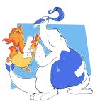  ambiguous_gender articuno avian belly bird blue_belly boot_(artist) fire group legendary_pok&eacute;mon lugia moltres neck_bulge nintendo oral_vore overweight pok&eacute;mon pok&eacute;mon_(species) simple_background size_difference video_games vore white_background white_body yellow_body 