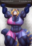  abs absurd_res ailurid anthro breasts clothing female hi_res mammal muscular muscular_anthro muscular_female razzberryboat red_panda solo 