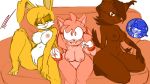  16:9 amy_rose anthro archie_comics bedroom_eyes big_breasts blush breasts bunnie_rabbot curvy_figure dark_body eager edit eulipotyphlan felid feline female female/female flirting genitals group hanging_breasts hedgehog hi_res lagomorph leporid lynx mammal narrowed_eyes nicole_the_lynx pleasure_castle pussy rabbit seductive sonic_the_hedgehog sonic_the_hedgehog_(archie) sonic_the_hedgehog_(comics) sonic_the_hedgehog_(series) spread_legs spread_pussy spreading thick_thighs widescreen 