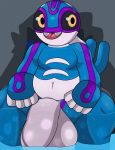  absurd_res anthro anthrofied balls big_balls big_penis black_sclera bodily_fluids cetacean chubby_male delphinoid fan_character flaccid genitals hi_res huge_balls huge_penis humanoid_genitalia humanoid_penis kyogre legendary_pok&eacute;mon male mammal marine nintendo nude oceanic_dolphin open_mouth orca penis plushtrapboyuwu pok&eacute;mon pok&eacute;mon_(species) pok&eacute;morph sharp_teeth sitting solo sweat teeth thick_thighs toothed_whale video_games water wet white_balls white_penis yellow_eyes 
