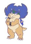  belly blue_hair blush bracelet celestial featureless_crotch hair hi_res jewelry koopaling ludwig_von_koopa male mario_bros nintendo shell slightly_chubby solo spiked_bracelet spiked_shell spikes spikes_(anatomy) video_games 