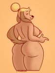  3:4 anthro big_breasts big_butt bird_dog breasts butt canid canine canis chubby_female crayzee609 domestic_dog female golden_retriever hi_res hunting_dog looking_at_viewer looking_back lucille_(crayzee609) mammal retriever simple_background simple_eyes smiling_at_viewer solo thick_thighs 