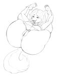  2019 anthro anus big_breasts big_butt blush bracelet breasts butt canid canine clothed clothing digital_drawing_(artwork) digital_media_(artwork) female flexible fluffy fluffy_tail fox genitals hair hi_res huge_butt jewelry legs_behind_head legs_up mammal monochrome nipples partially_clothed paws piercing plump_labia presenting presenting_hindquarters presenting_pussy pussy raised_clothing raised_shirt raised_topwear shirt short_hair smile solo solo_focus stretching thecon tongue tongue_out tongue_piercing topwear 